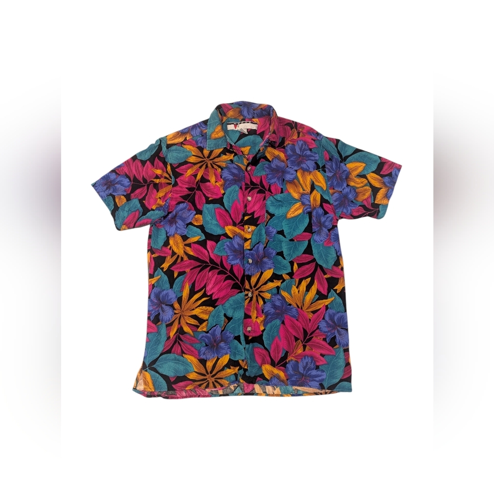 MCMXC Evolution Vtg Men's Floral Button-Up Festival Shirt - Sz S